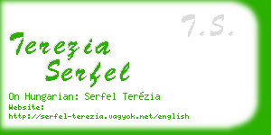 terezia serfel business card